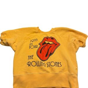 MadeWorn Rolling Stones Yellow Graphic Shirt
